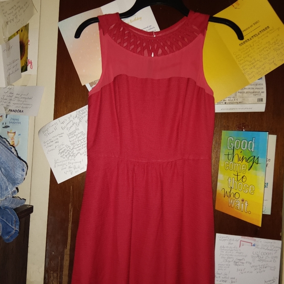 MAEVE by Anthropologie High neck Red Midi Dress XS - Picture 5 of 8